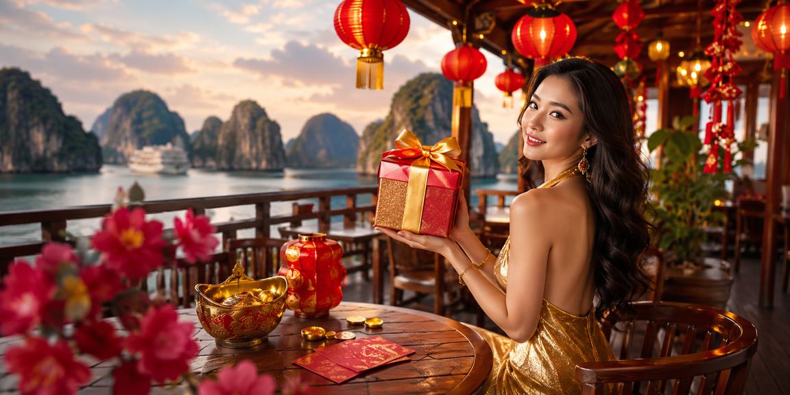 Vịnh Hạ Long rực rỡ với phong bì đỏ may mắn và cà phê Việt Nam – biểu tượng văn hóa giải trí địa phương